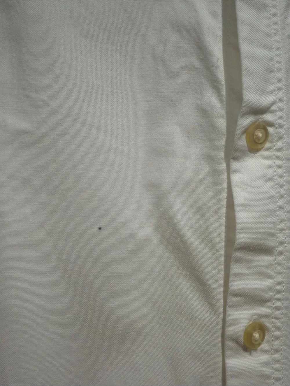 Banana Republic Men’s White Short Sleeve Button-Down Oxford Grant Fit Shirt, L